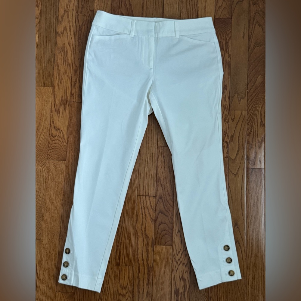 LOFT White Skinny Ankle Pants